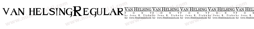 van helsingRegular在字体转换